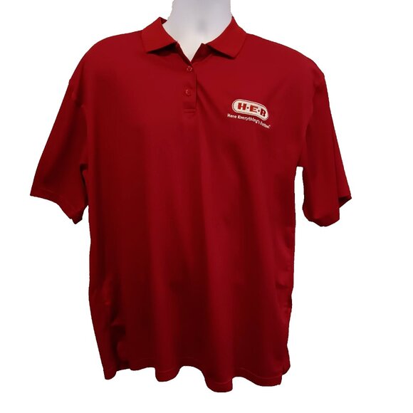HEB Texas Grocery Store Employee Uniform Mens Extra Large Polo Work Shirt - Picture 5 of 8